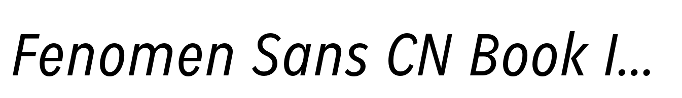 Fenomen Sans CN Book Italic